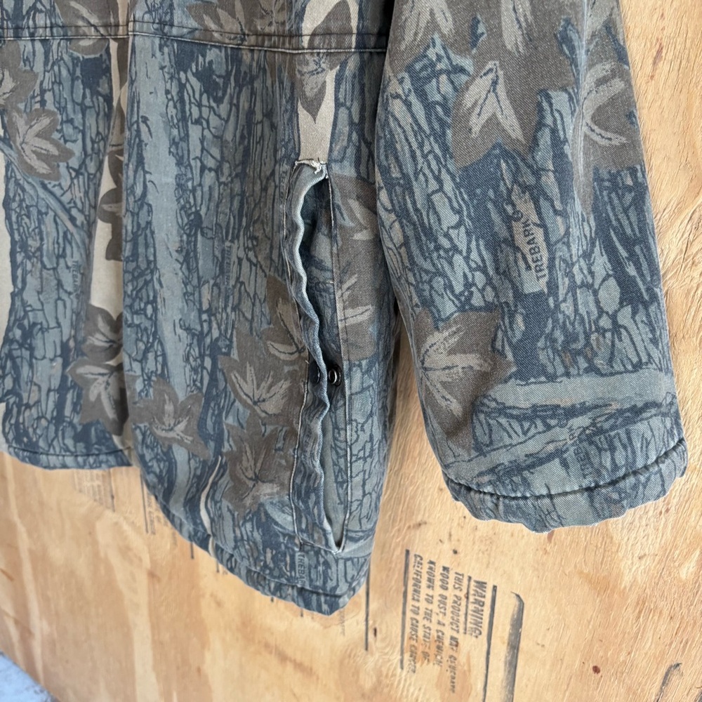 Winchester Dark Trebark Camo Hooded Hunting Jacket Sz L Camouflage - Picture 6 of 8